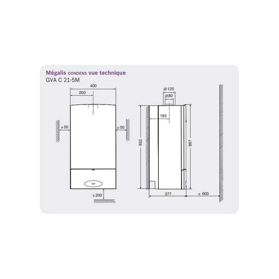 Chaudière murale gaz à condensation Mégalis CONDENS 22kW - 2