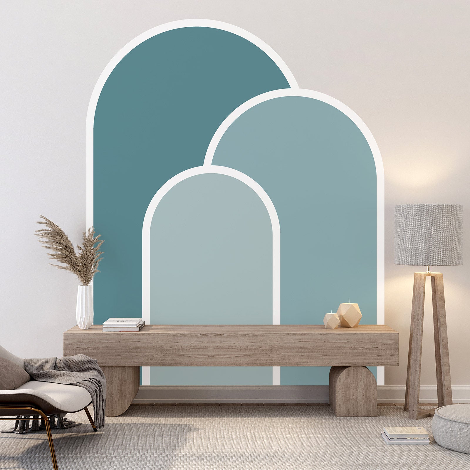Stickers Arches - Design - Adhésif + Protection MATE - Largeur 90 x Hauteur 110 cm - 3