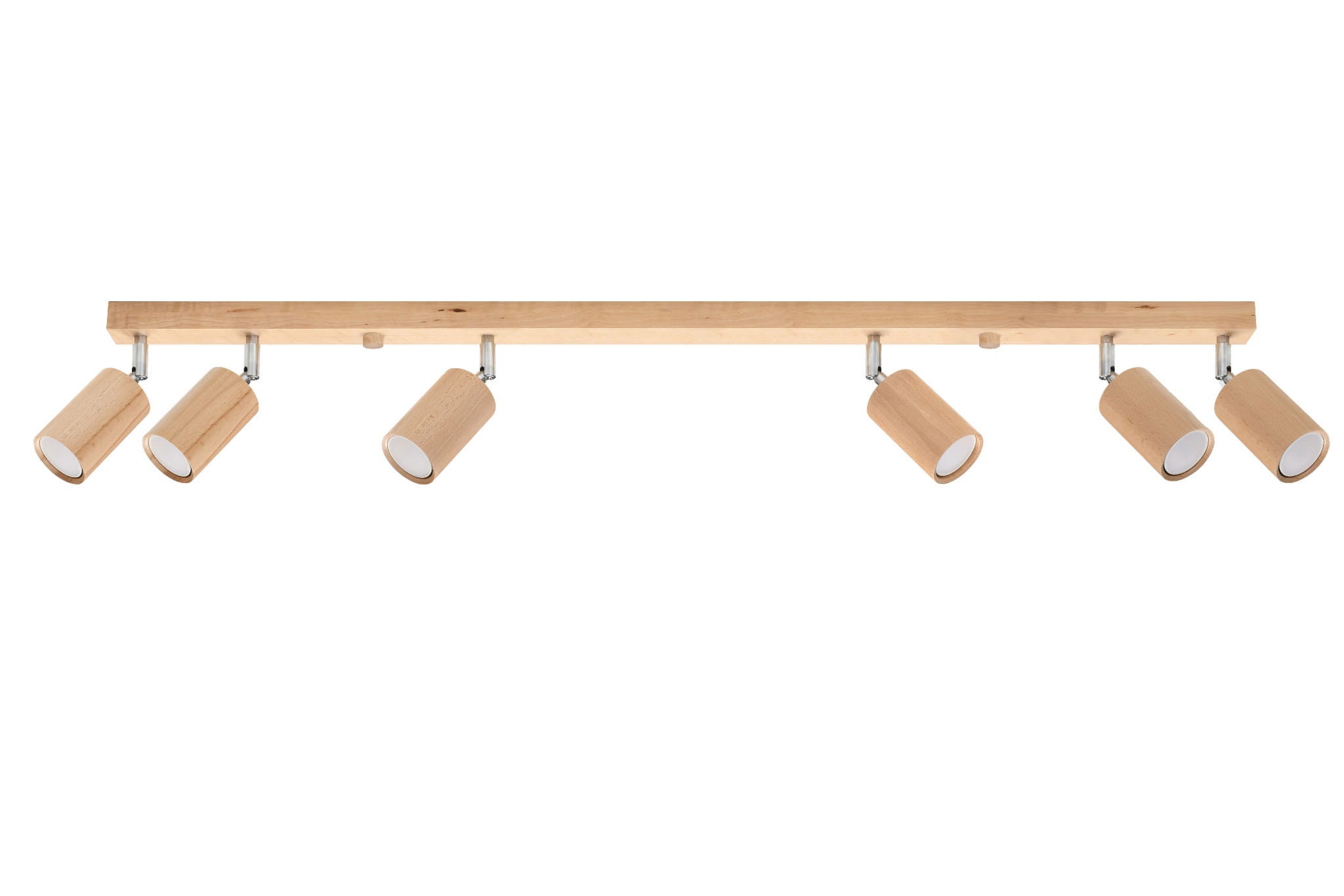 Reflektor sufitowy spot natynkowy Berg listwa jasne drewno-chromowany 6xGU10x40W wym: 5 x 120 cm metal Sollux Lighting