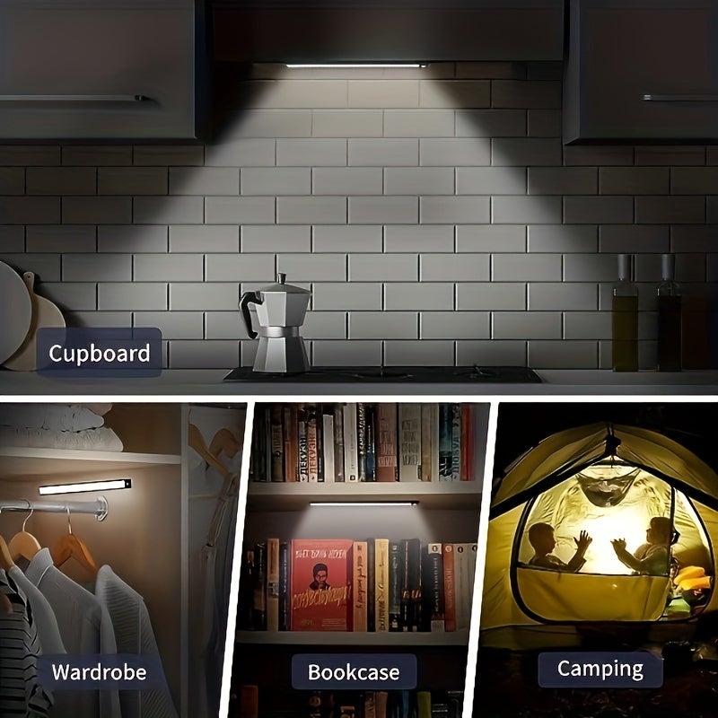 1 szt. Lampka LED z ładowaniem przez USB i czujnikiem ruchu, odpowiednia do kuchni, szafki lub paska LED o długości 40 cm - 9