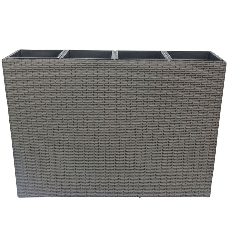 Donica ogrodowa prostokątna 140 x 37 x 100 cm popiel PATIO