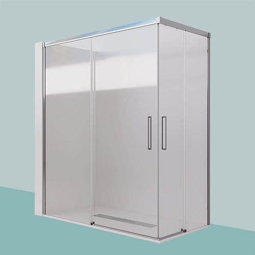 Paroi - Cabine angulaire ALLSTONE TITAN 2+2 100x75 cm Transparent