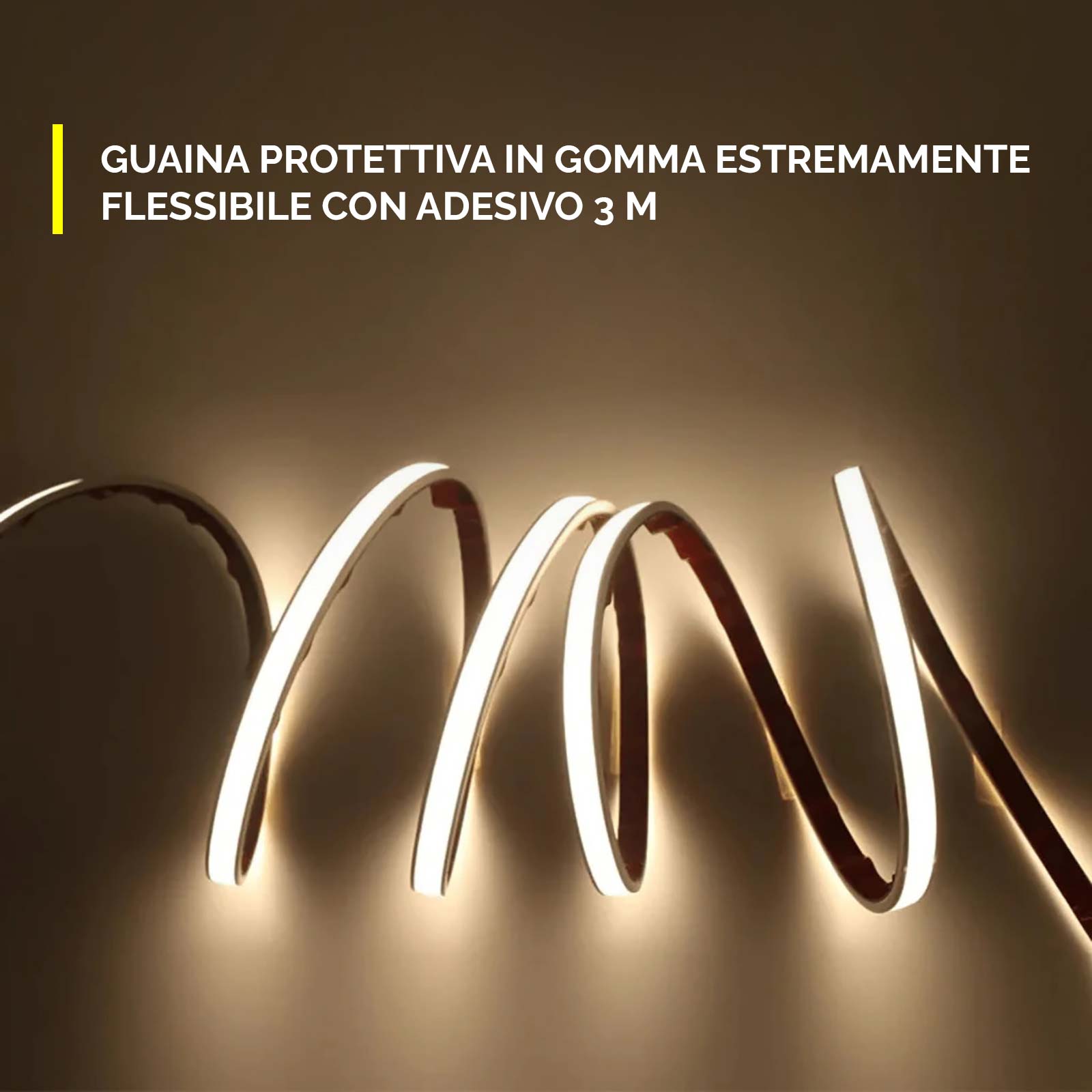 Bande LED étanche IP68 linéaire COB flexible Neon Flex dimmable 24V lumière pour cabine de douche sauna bain turc bord de baignoire 2700K - 2