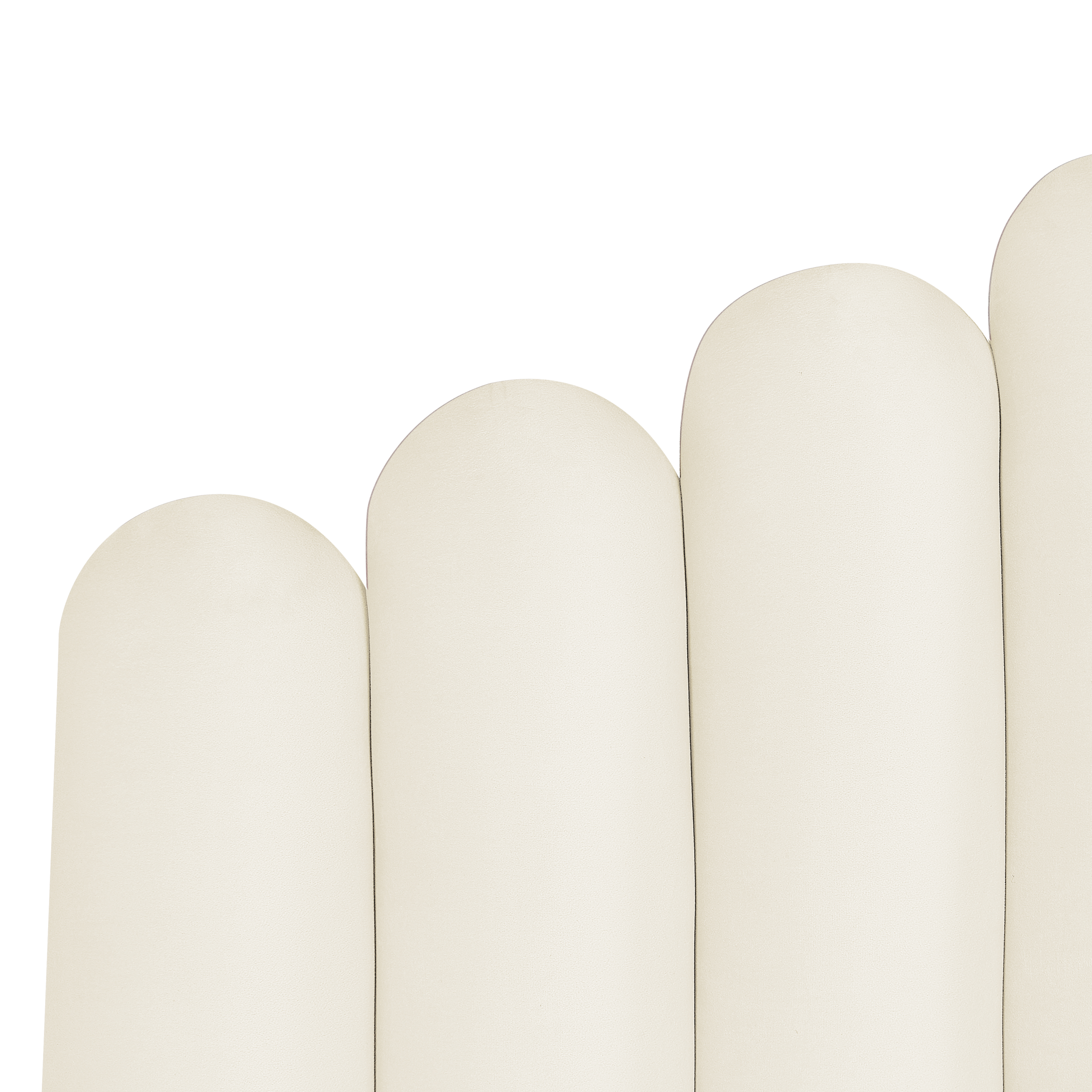 Letto contenitore Velluto VINCENNES 160 x 200 cm Bianco sporco - 7