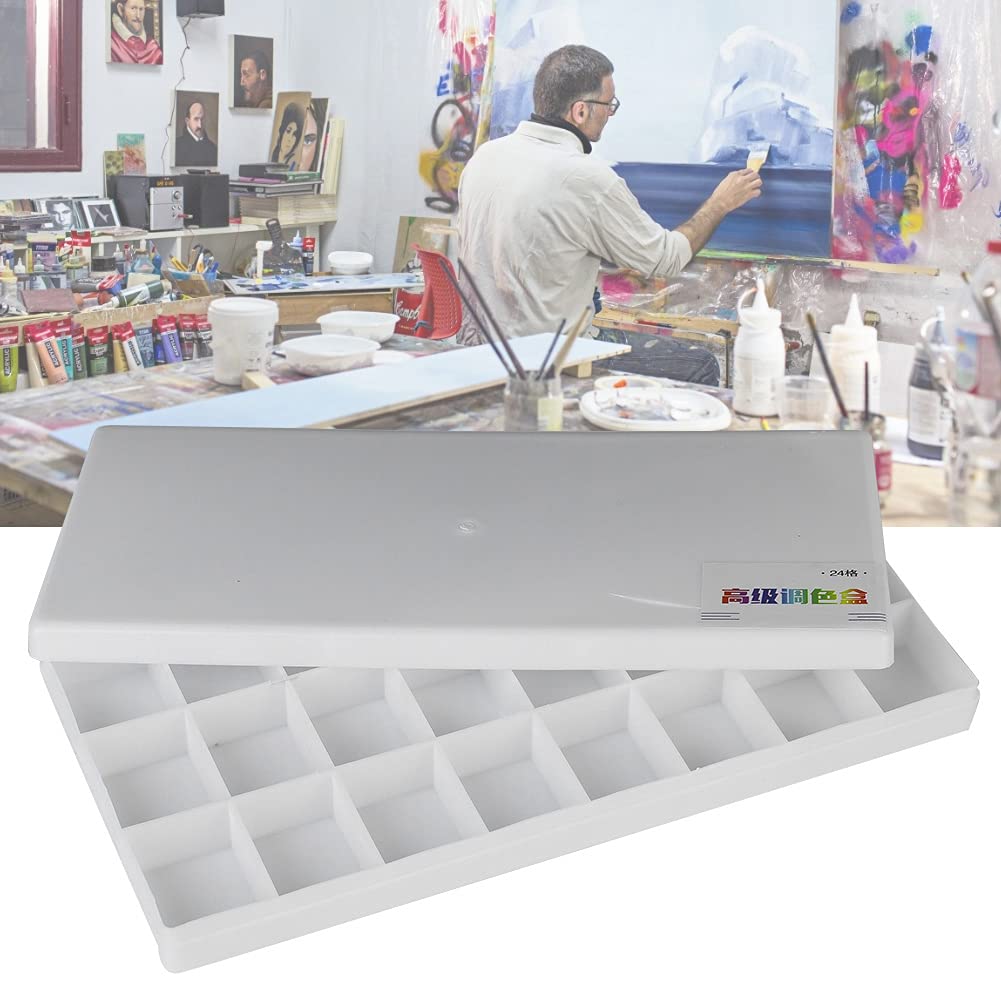Boîte de peinture pigmentée carrée Palette de mélange de couleurs Aquarelle Gouache Acrylique Fournitures d'art applicables Dessin Peinture pigmentée - 6