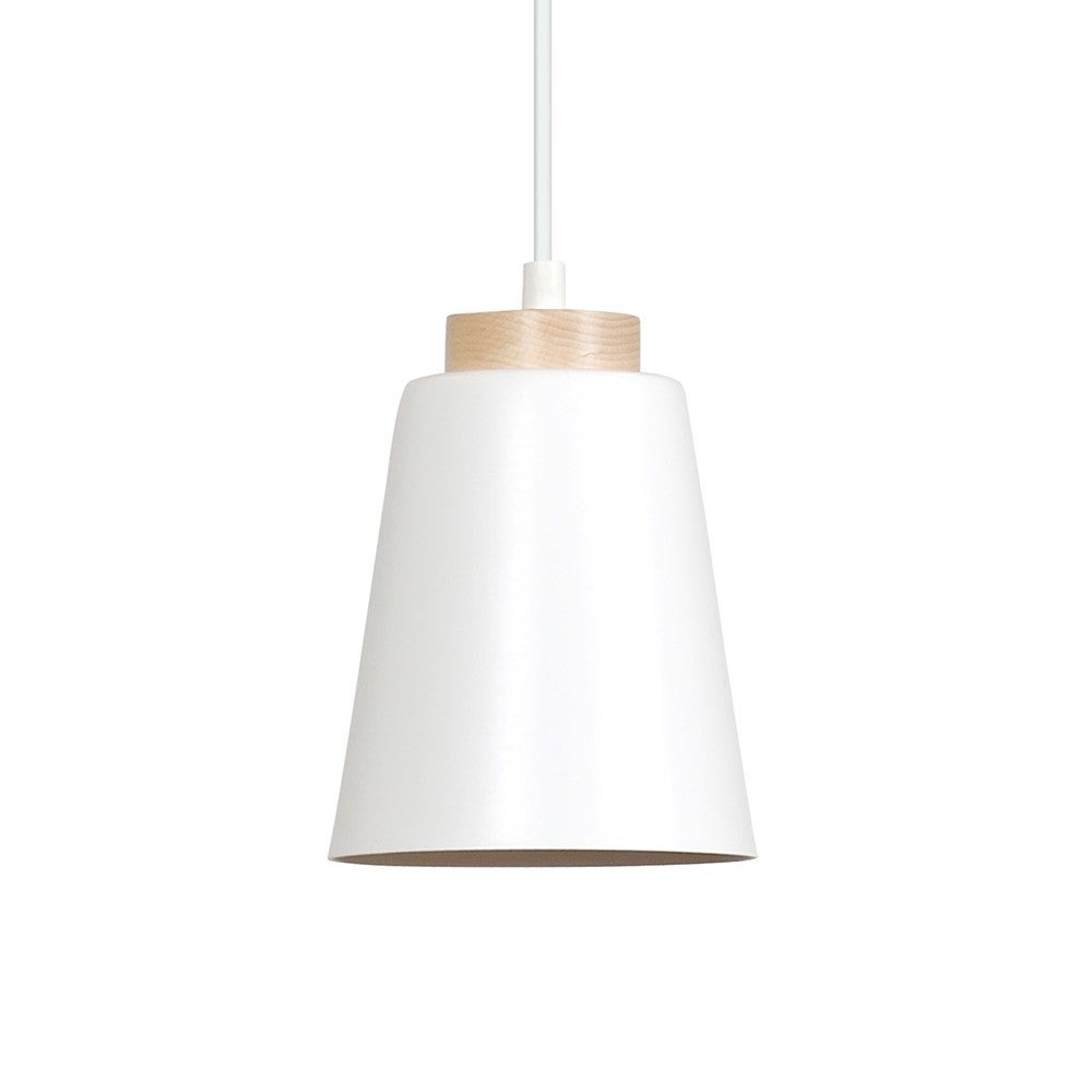 Lampa sufitowa Lasso 3 światła biała z drewnianymi detalami 3xE27 - 2