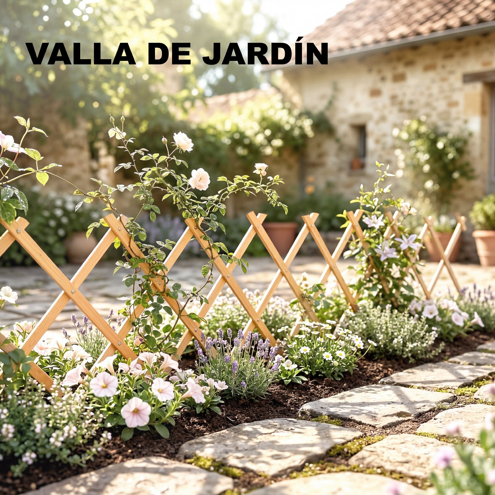 Support extensible bois treillis jardin, plantes grimpantes/roses/vignes, 180x60 cm, brun clair - 8