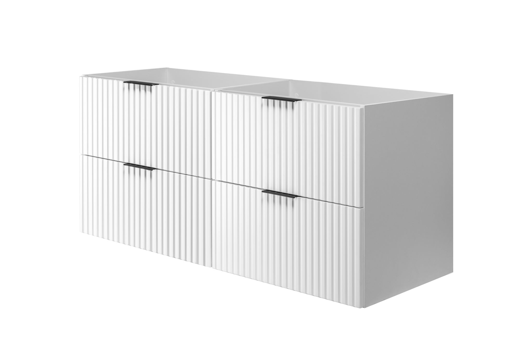 Zestaw łazienkowy FLOW 160 cm biały z białymi regałami blat w zestawie - 3
