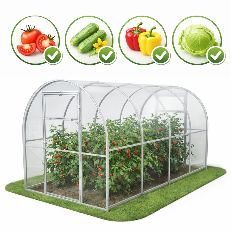 Szklarnia ogrodowa Tunel 2x4 m profile 20x20 poliwęglan 4mm - Szklarnia z poliwęglanu