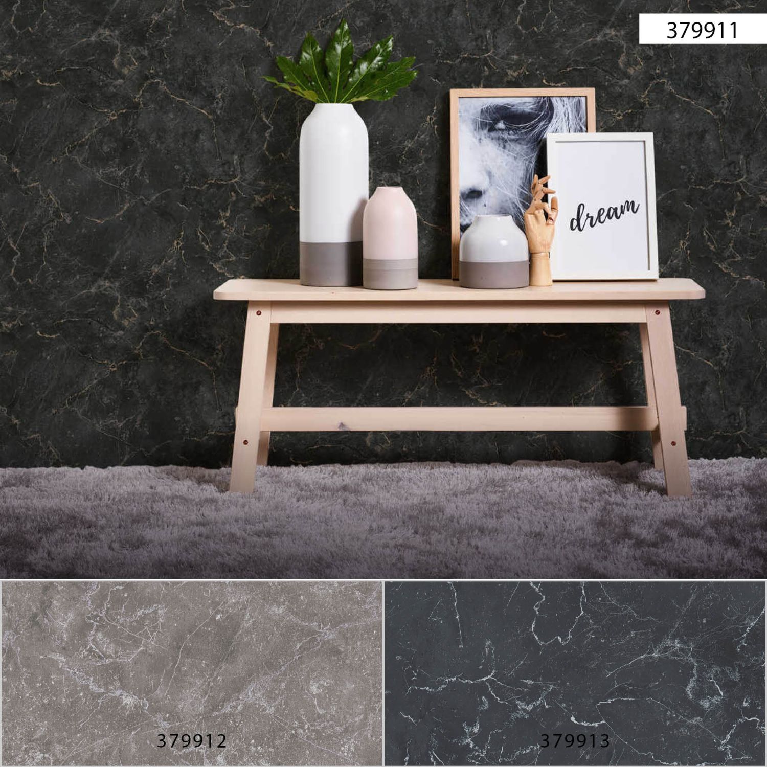 Tapeta marmur czarnymIzłotym - 53 cm x 10.05 m - LIVINGWALLS - 7