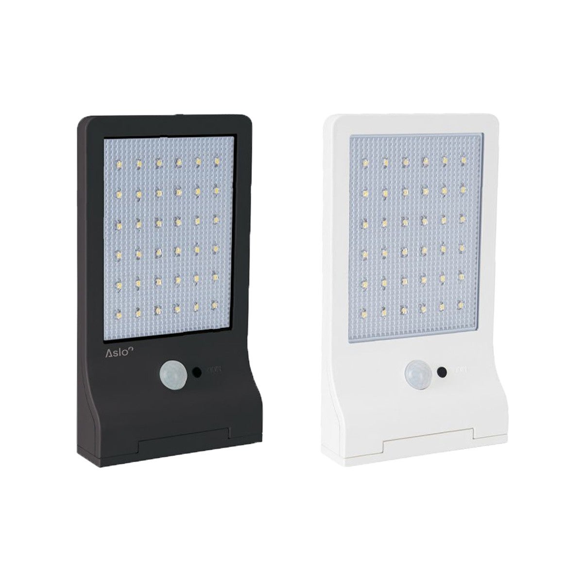 Lampe LED Solaire 3W 370 lumens 6000K LI ION Applique exterieure noir avec détection ASLO - 3