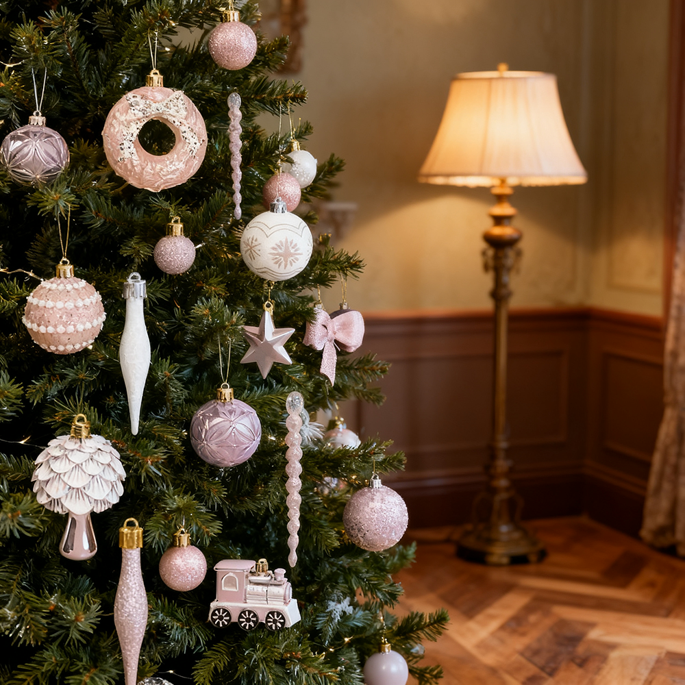 Conjunto de 45 enfeites para árvores de Natal, Conjunto de bolas de Natal, Decorações de Natal para pendurar, Pingentes para árvores de Natal - 4