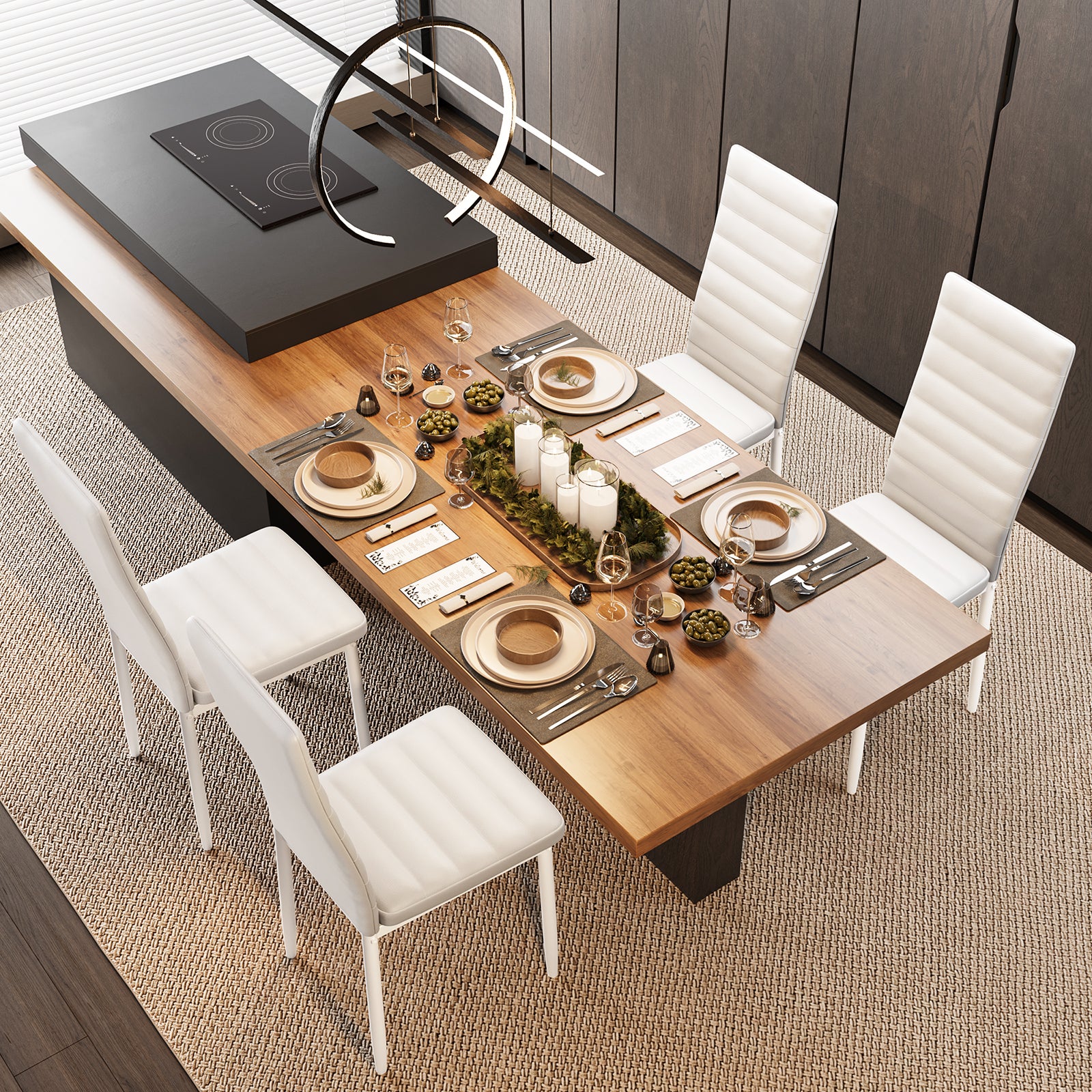 Sedie Moderne Rivestimento Per Sedie In Pelle Bealife Set Di Sedie