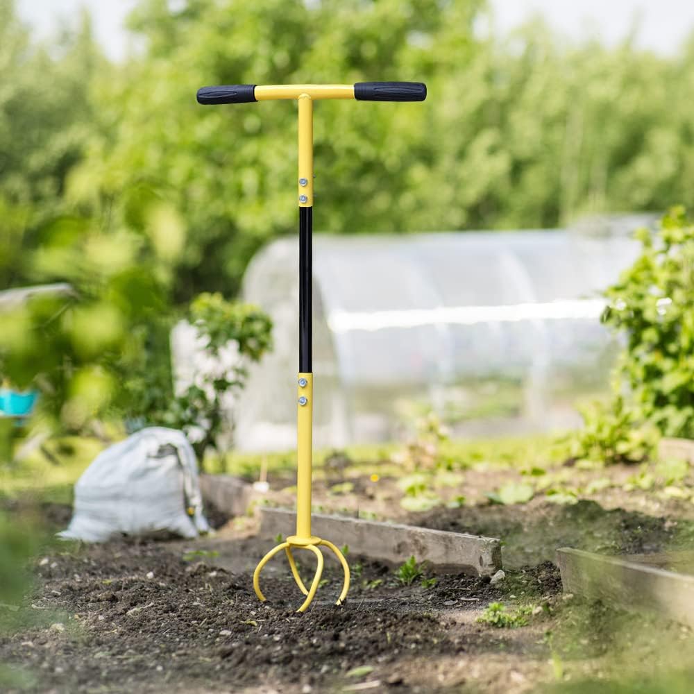 Motoculteur Manuel Jardin – Cultivateur avec Manche Long – Idéal Bacs à Fleurs et Petits Espaces - 6