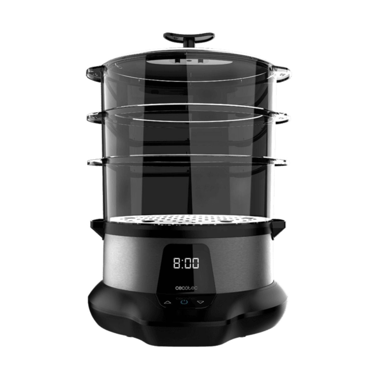 Cecotec  Vaporera Eléctrica Vapovita 3000 Pro 1000W 1L 3 Recipientes Negro , Leroy Merlin