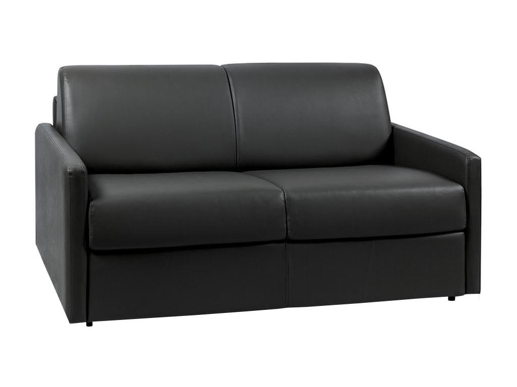 Canapé 2 places convertible express en tissu anthracite - Couchage