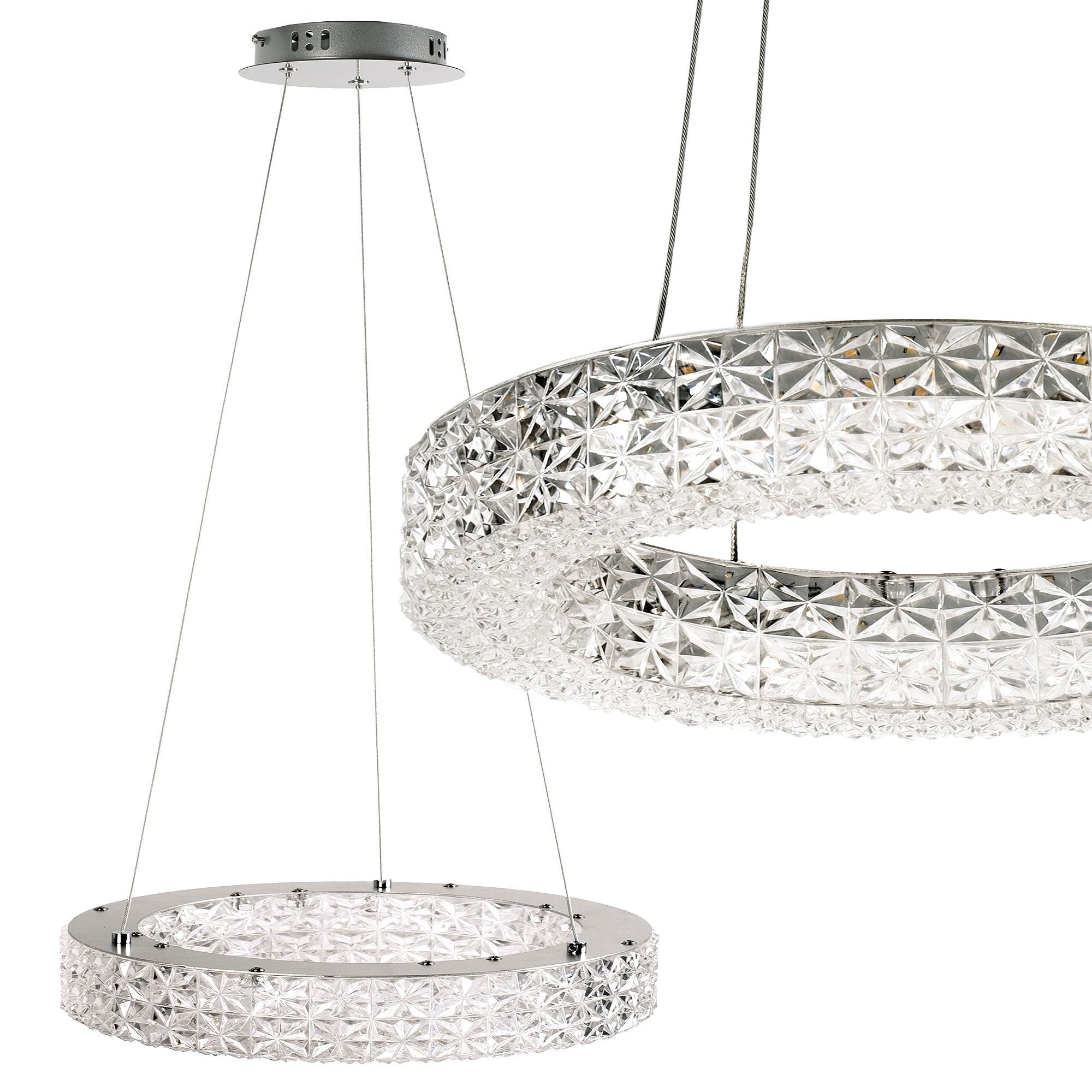 Lampa Sufitowa Wisząca Led Toolight Led Ms004-Cp Chrom 40Cm