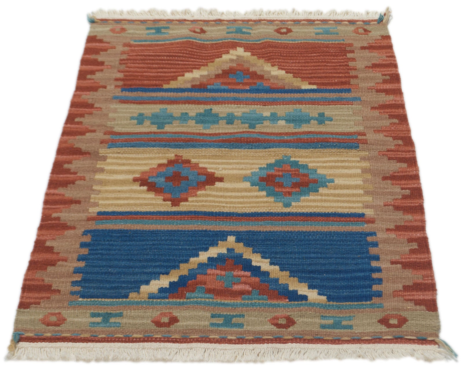 Oryginalny, nowoczesny indyjski kilim 80x55 cm