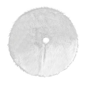 Gonna per Albero di Natale in Peluche Bianco di Lusso in