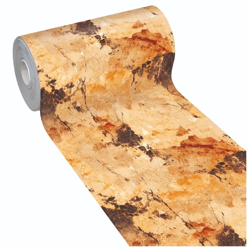 Alfombra de cocina pvc 51x180 cm resistente a las manchas moderna antideslizante no deshilacha lavable piedra mármol venoso