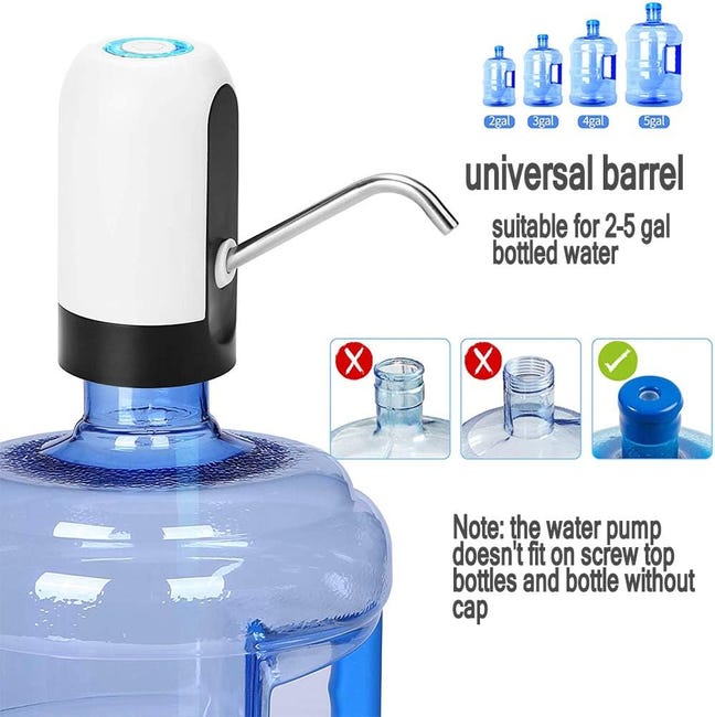 Pompa erogatrice d'acqua da 5 galloni, elettrica, ricaricabile tramite Pompa erogatrice d'acqua da 5 galloni, elettrica, ricaricabile tramite
