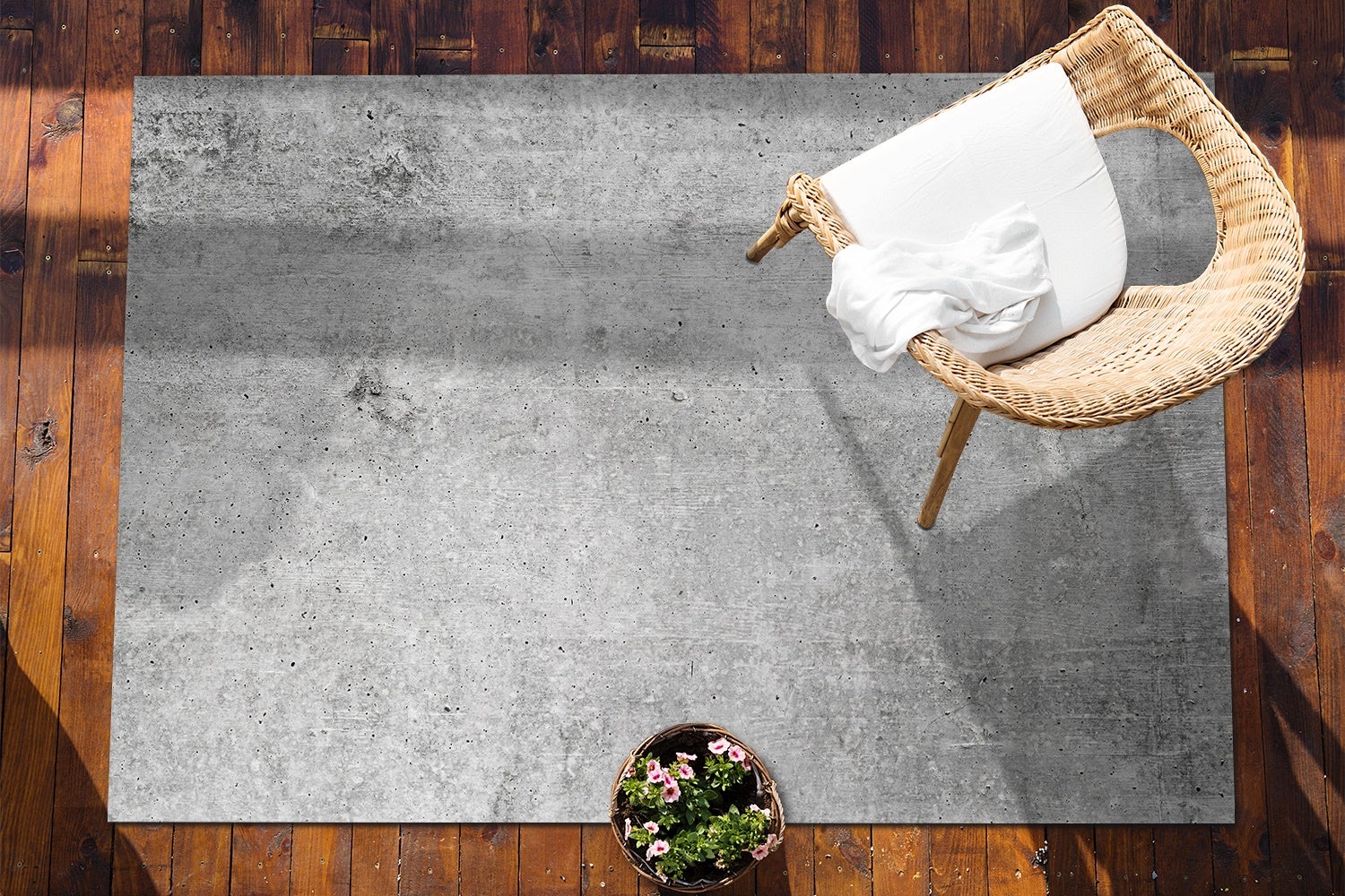 Mata winylowa szary beton nowoczesna i trwała dywan winylowy do łazienki elegancki 120x80 cm – Tulup - 4