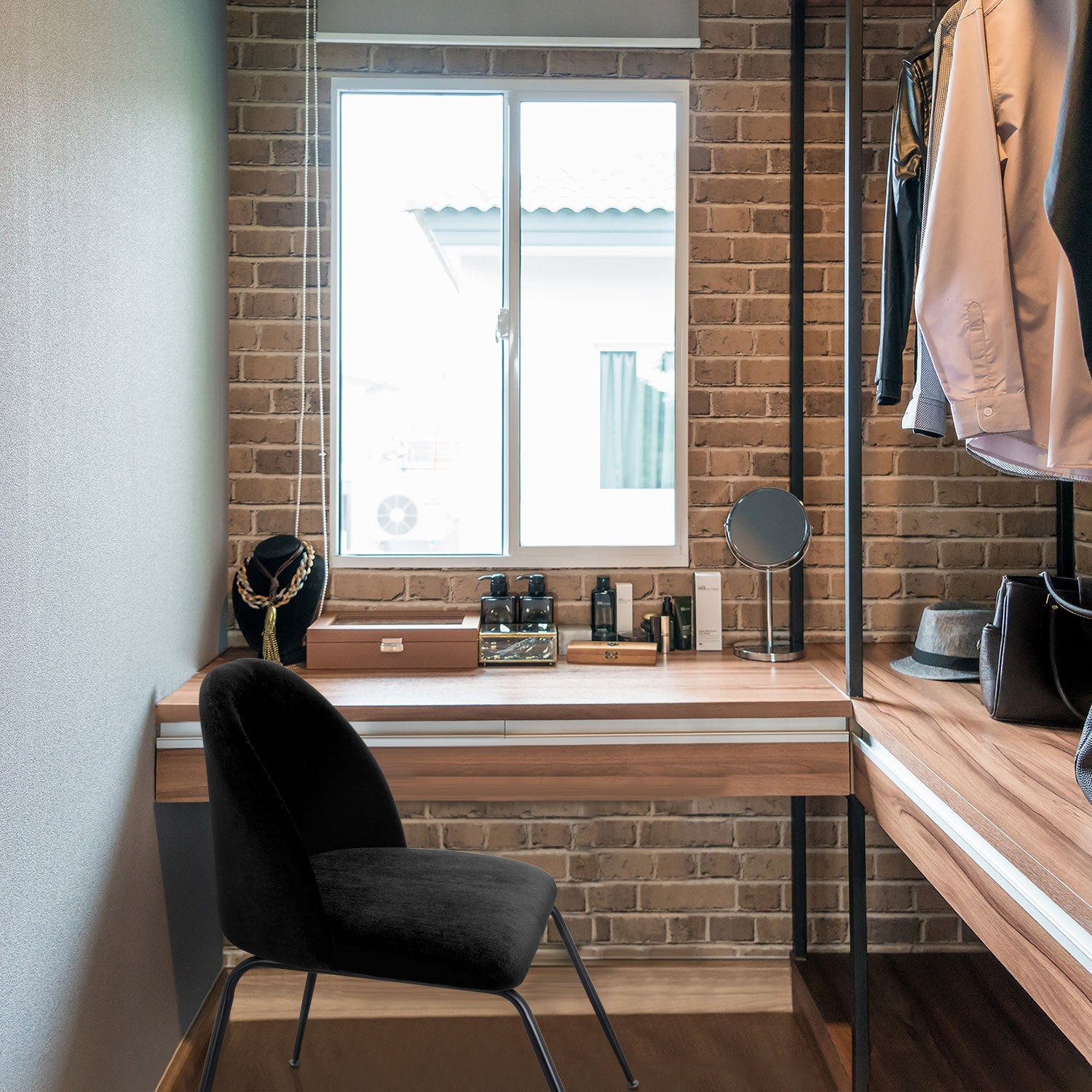 Poltrona Lounge VELVO Velluto nero hjh OFFICE - 9