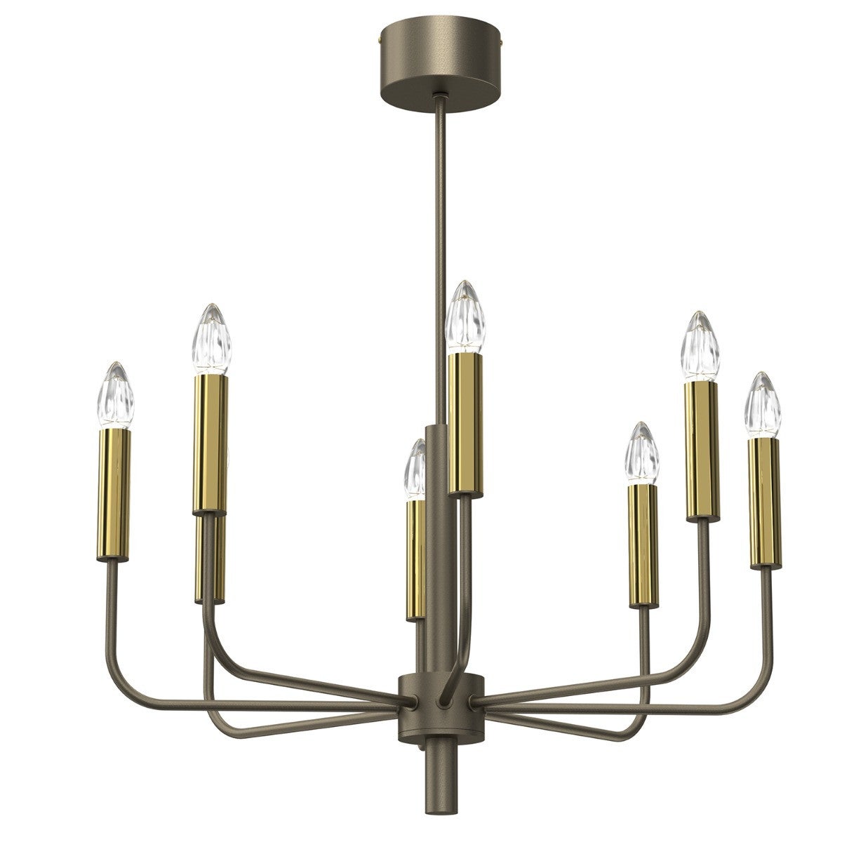 Lampa wisząca Akasya tytanowe złoto-złoty połysk 8xE14x15W wym: 76 x 65 x 65 cm metal Luminex