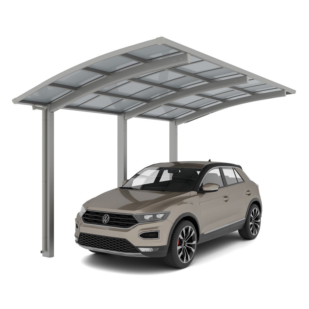 Carport simple aluminium , charge de toiture 137kg/m², Anodisé coloris ...