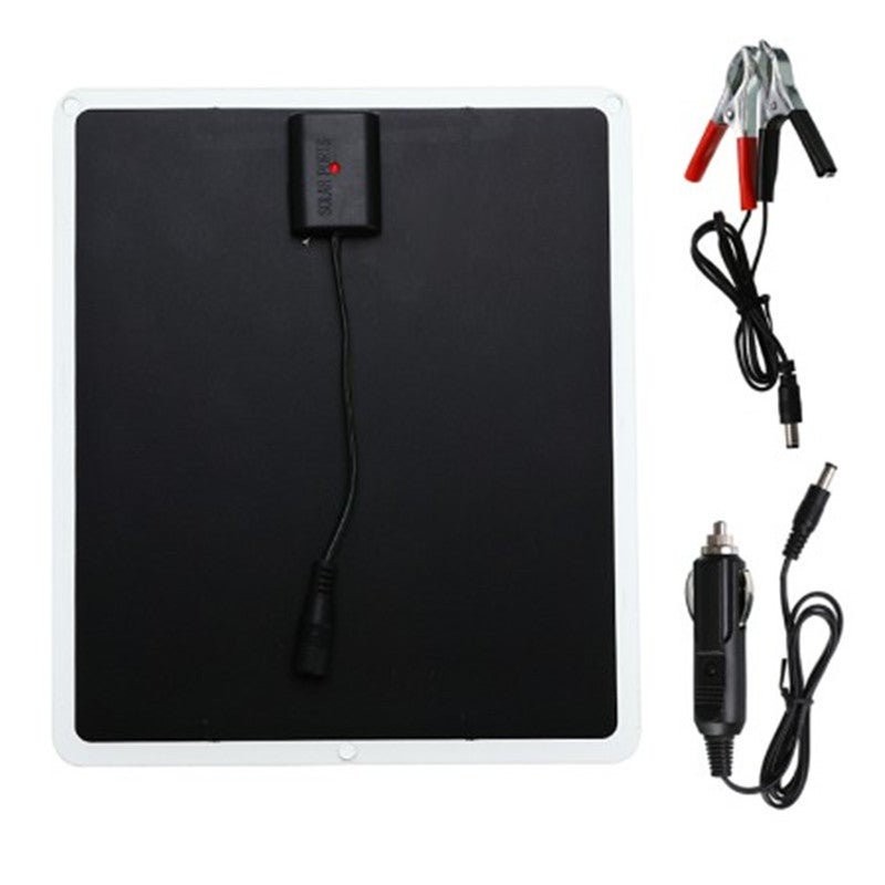 Panel słoneczny 12V 20W, ładowarka awaryjna, USB, do użytku zewnętrznego, do samochodu/łodzi/na kemping