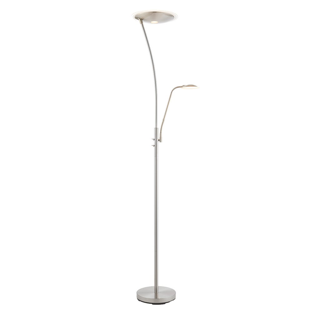 Lampa stojąca LED ALASSIO 18W 3000KK 1480lm metal chromowana-srebrna wym:180x30x30cm do czytania regulowana Endon