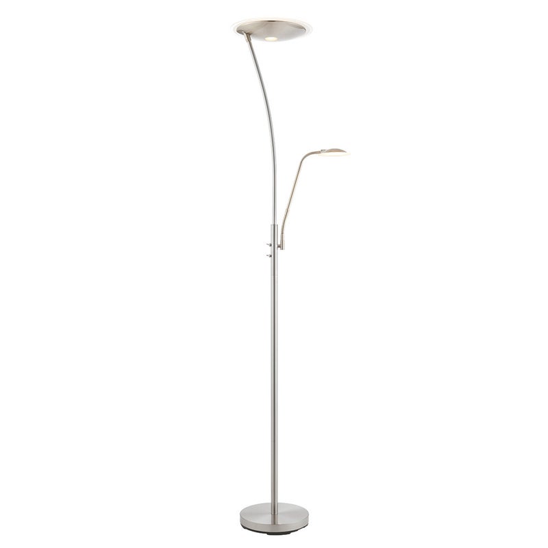 Lampa stojąca LED ALASSIO 18W 3000KK 1480lm metal chromowana-srebrna wym:180x30x30cm do czytania regulowana Endon