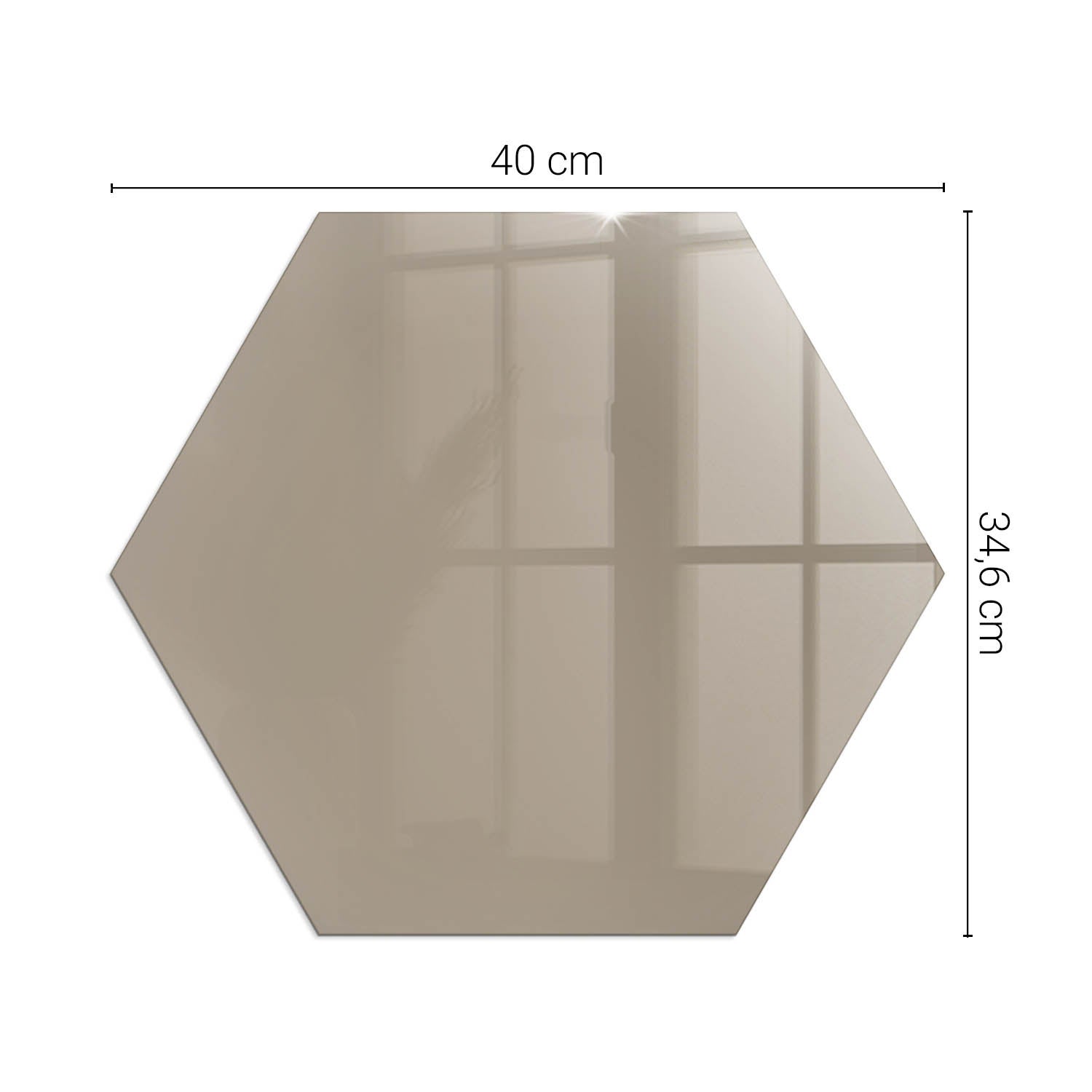 Ochronna szklana podkładka pod kominek - 40 cm - Kolor Brązowy - TULUP - 2