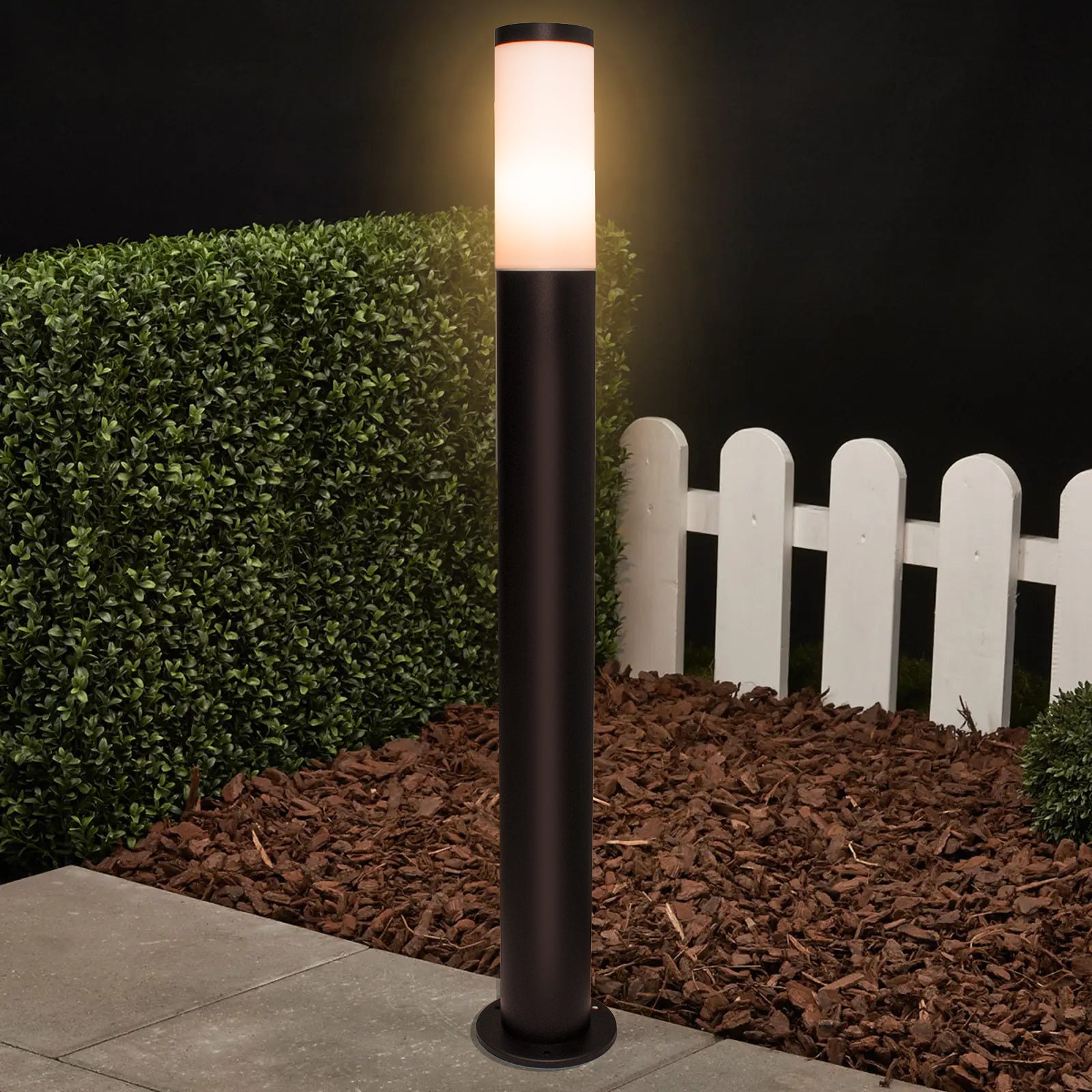 TOKYO lampadaire LED E27 acier poteau NOIR extérieur étanche éclairage ...