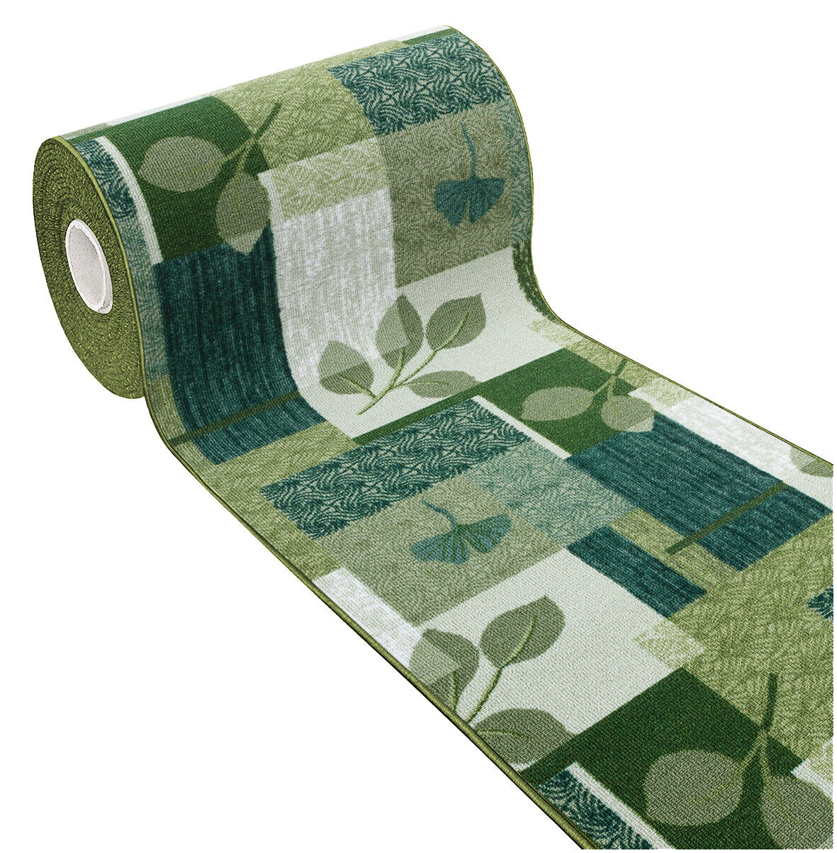 Alfombra de cocina por metro h 57 corredor antideslizante bordeada camino entrada diseño hoja verde