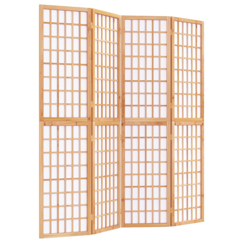 Biombo plegable con 4 paneles | biombo divisor | paravientos estilo japonés 160x170 cm cfw50637