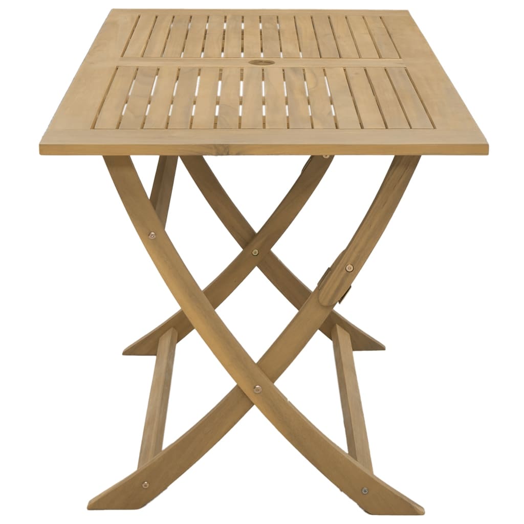 Table de jardin pliante en bois d'acacia massif 120x70x75 cm - 5