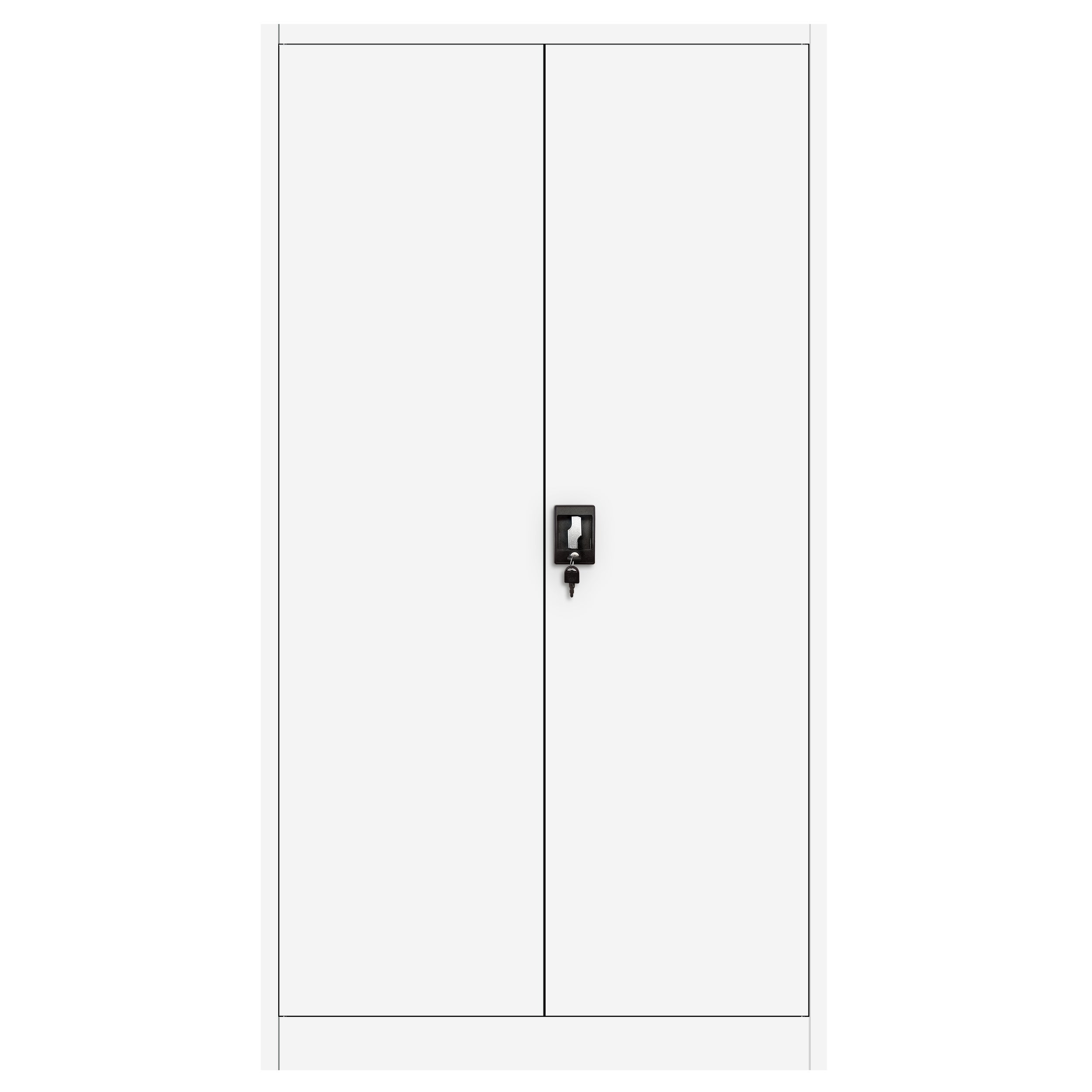 Armoire de Bureau de Rangement Métallique 4 étagères réglables 185 cm x 90 cm x 40 cm Blanc - 3
