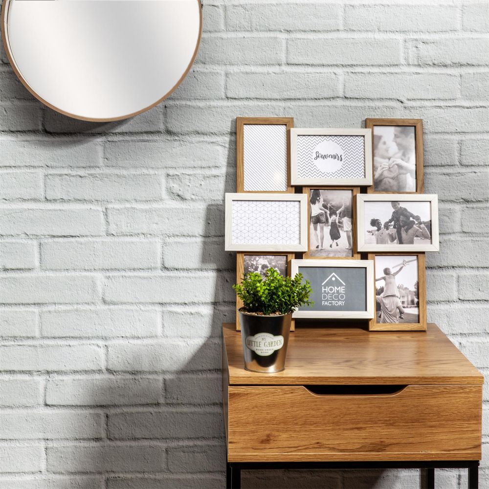 Cadre photo pêle-mêle 9 photos blanc - 2