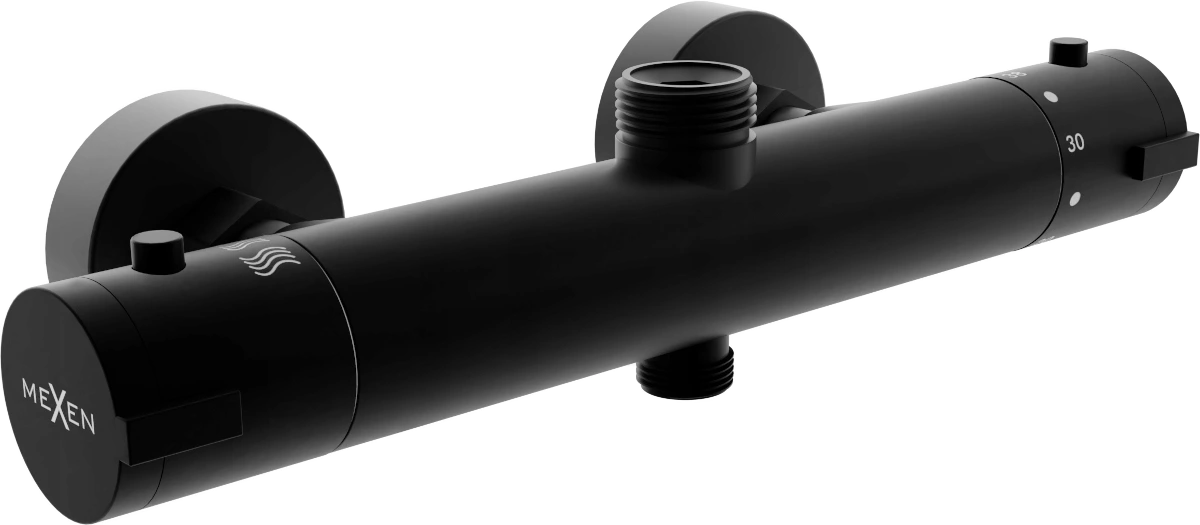 Mexen Kai termostatyczna bateria prysznicowa, czarna - 77150-70