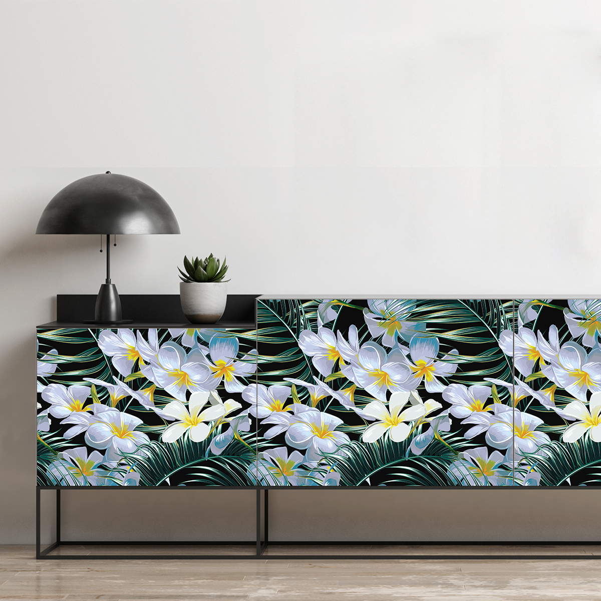 Vinilo muebles tropical riohacha - adhesivo de pared - revestimiento sticker mural decorativo - 60x90cm