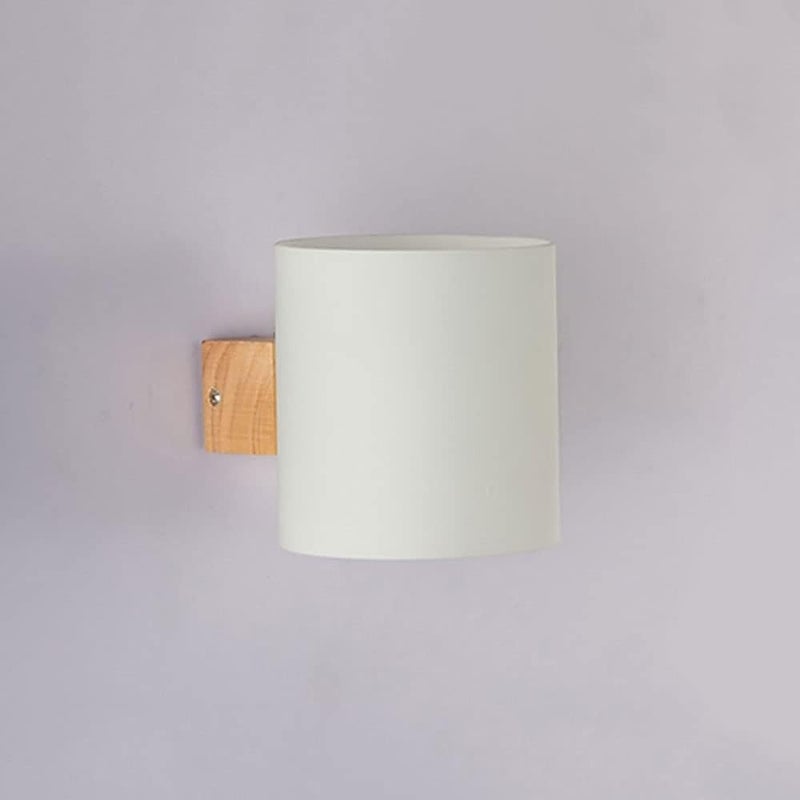 Nowoczesna lampa ścienna z drewna i szkła – białe światło – wymiary: 12 x 13 cm – nadaje się do salonów, sypialni,korytarzy i klatek schodowych.