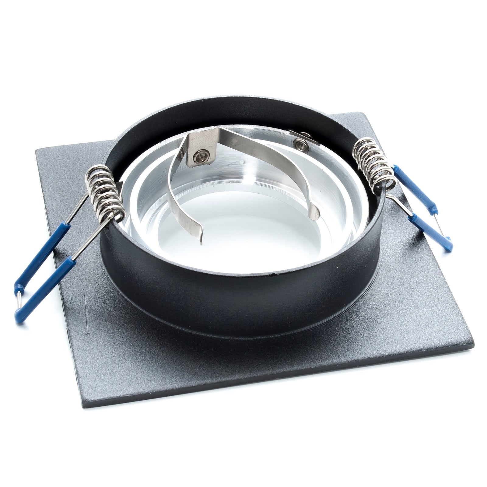 Spot encastré carré réglable noir 8cm lampe LED 8W GU10 bureau salon LIGHT 4000k - 3