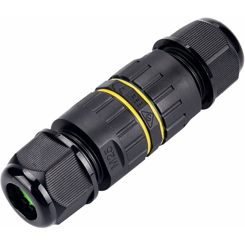 2 zewnętrzne złącza kablowe IP68 wodoodporna puszka przyłączeniowa Zewnętrzna puszka na kabel 3-pinowy φ5-9 mm, nr modelu EW-M25-3P (5-9 mm) - nr mode