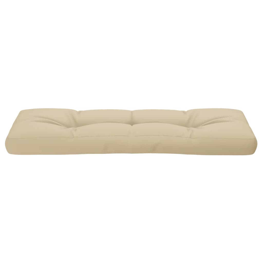 Coussin de palette beige 120 x 40 x 12 cm tissu - 5