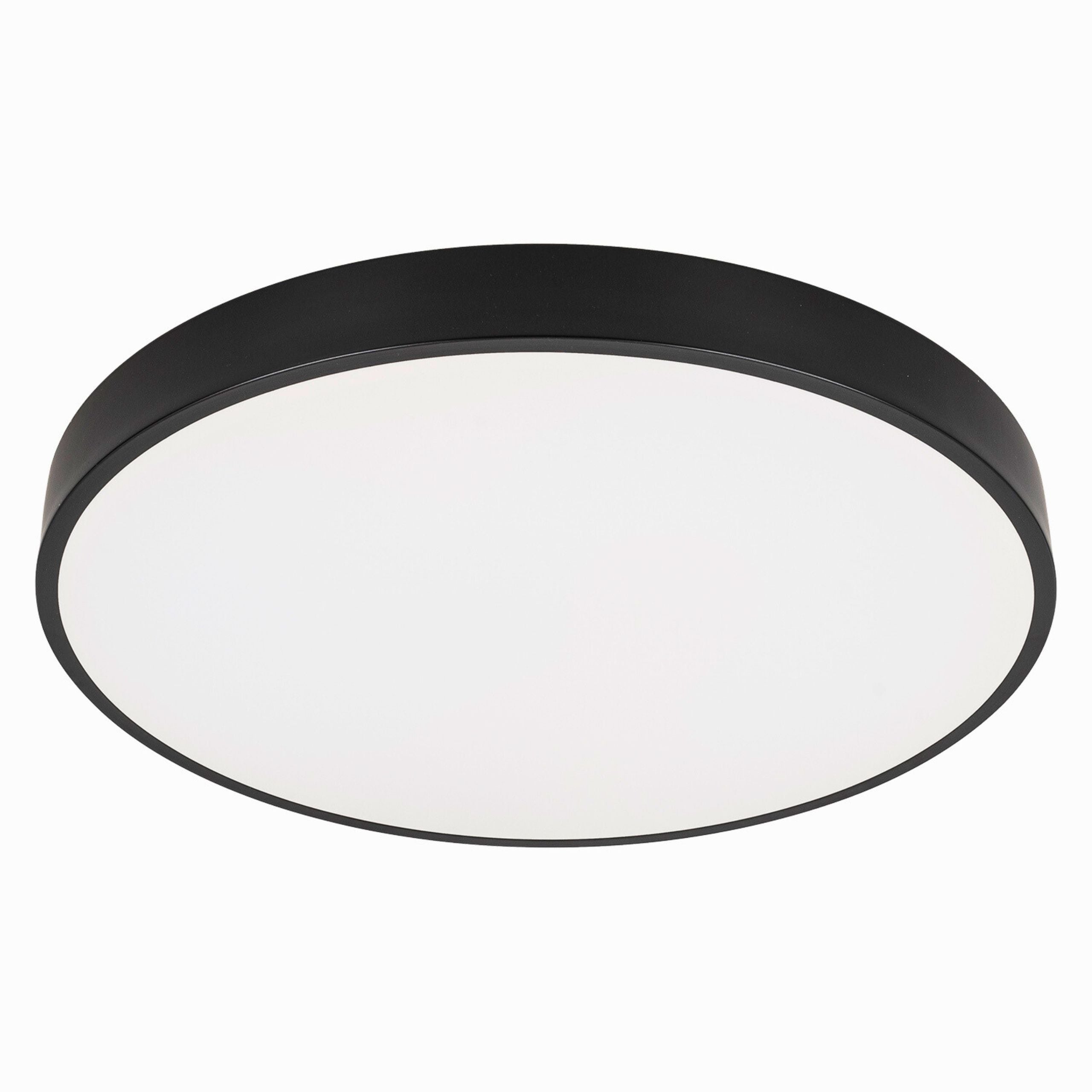 Plafon czarny LED - Nowoczesna lampa sufitowa okrągła 50W - Panel natynkowy 50cm duży do domu, biura 4000K - LEDHOFF