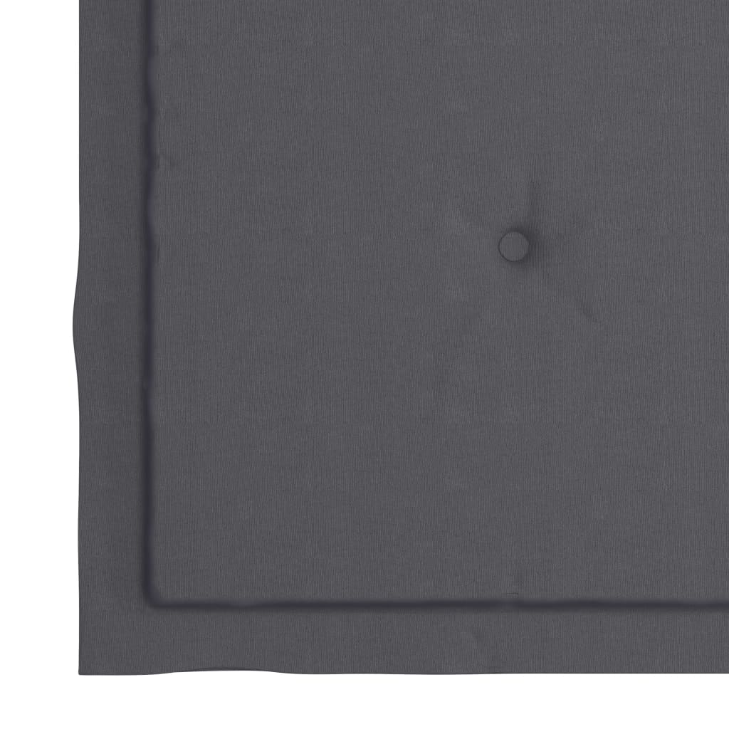Chaises de jardin 2 pcs avec coussins anthracite Bois de teck - 5