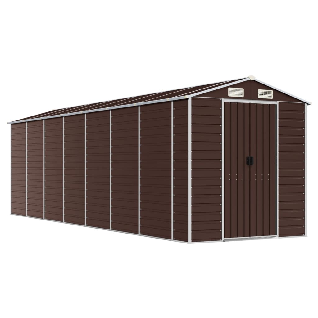 Maison Exclusive - Abri de jardin marron 191x640x198 cm acier galvanisé - 2