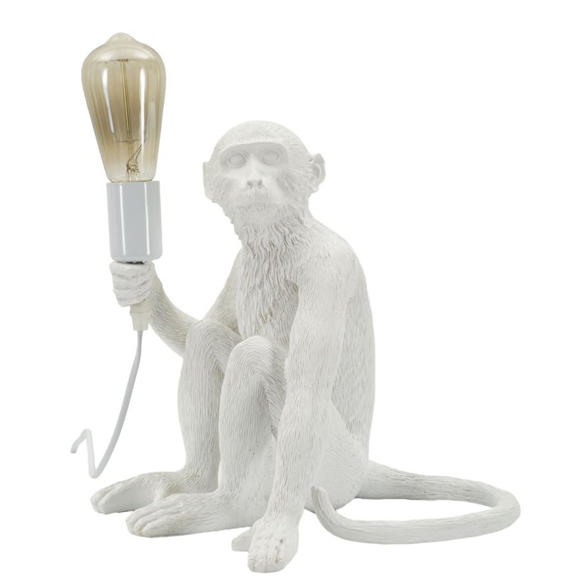 Lampa Stołowa Małpa, Poliester, Biały, Seven Design