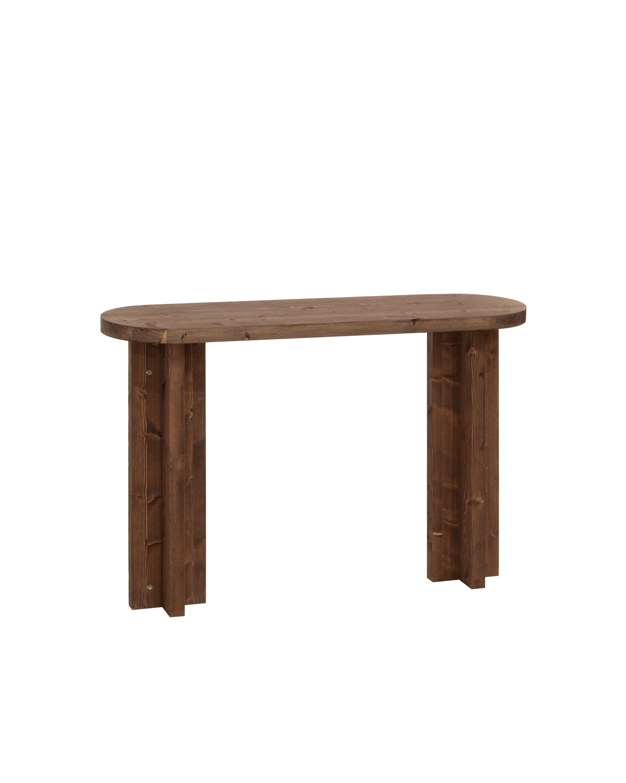 Console en bois massif ton marron foncé 120x80cm - TOKYO - DECOWOOD ...